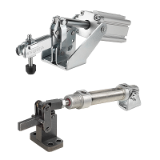 Pneumatic toggle clamps